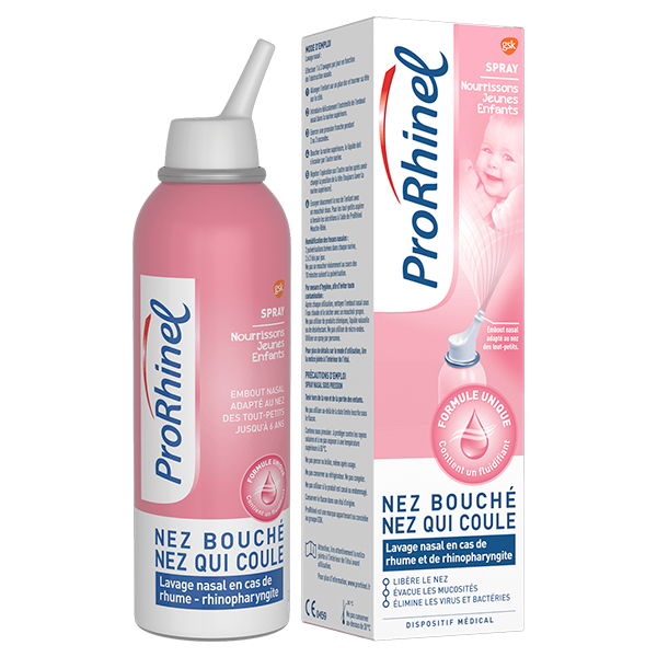 Prorhinel spray nourrissons et jeunes enfants lavage nasal en cas de rhume  et rhinopharyngite